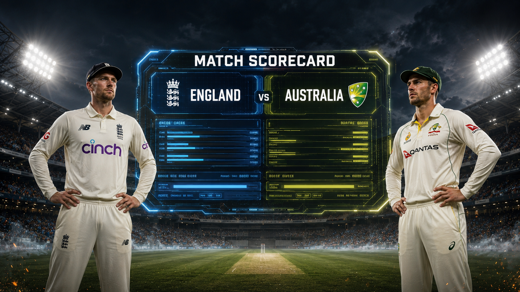England Cricket Team Vs Australian Men's Cricket Team Match Scorecard