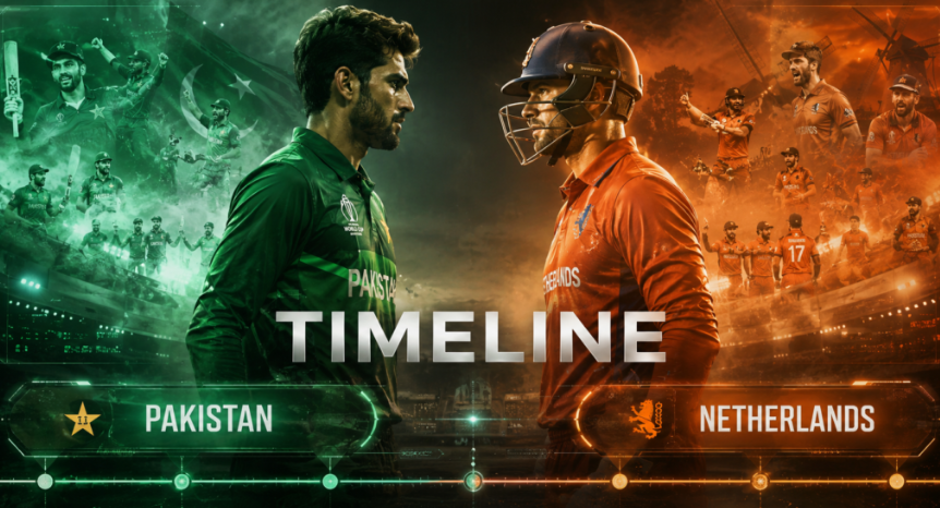 Pakistan National Cricket Team Vs Netherlands National Cricket Team Timeline
