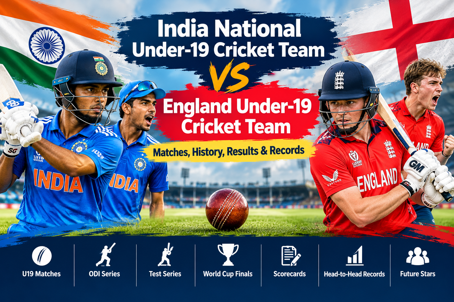 dia National Under-19 Cricket Team vs England Under-19 Cricket Team Matches: History, Results & Records